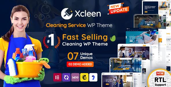 Xcleen - Cleaning Services WordPress Theme Logo